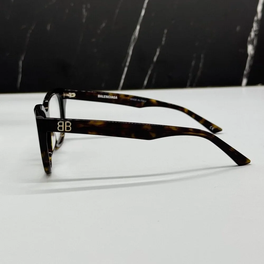 NEW BALENCIAGA BB0131O 005 CAT EYE DARK HAVANA WOMEN EYEGLASSES BALENCIAGA